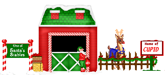 clipart reindeer stable
