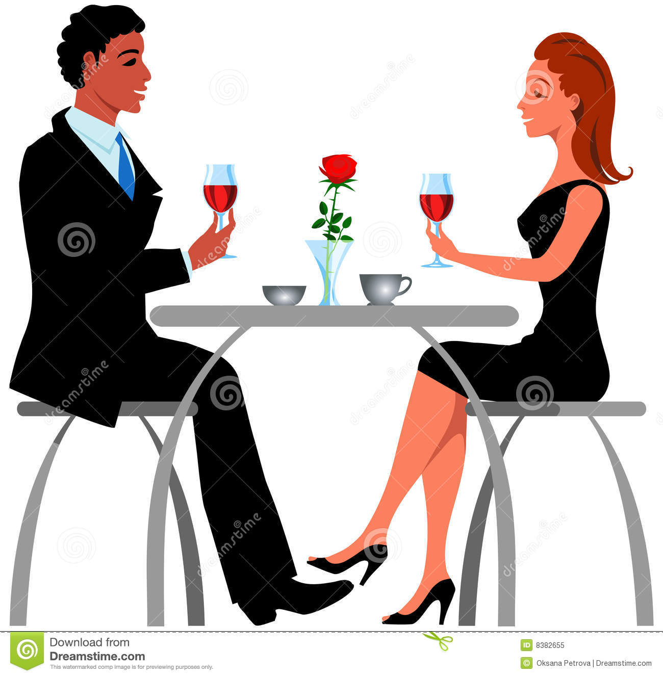 clipart restaurant couple dining