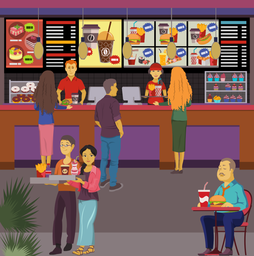 restaurants clipart food court