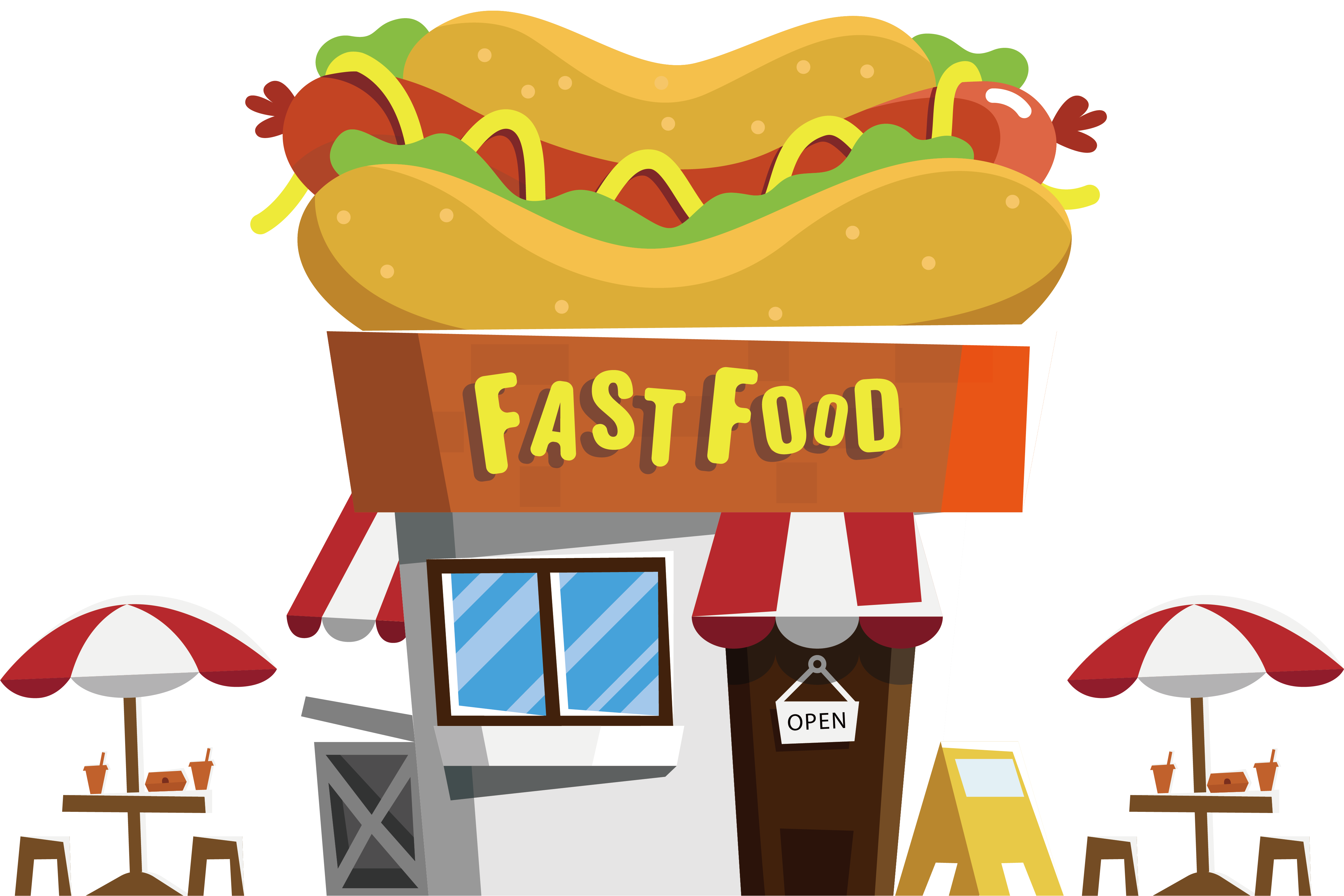Hot dog fast food. Foods clipart snack
