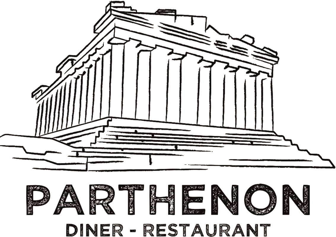 Parthenon and restaurant delivery. Sundae clipart diner