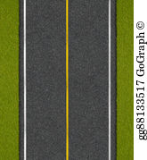 Clipart road top. Stock illustration view asphalt