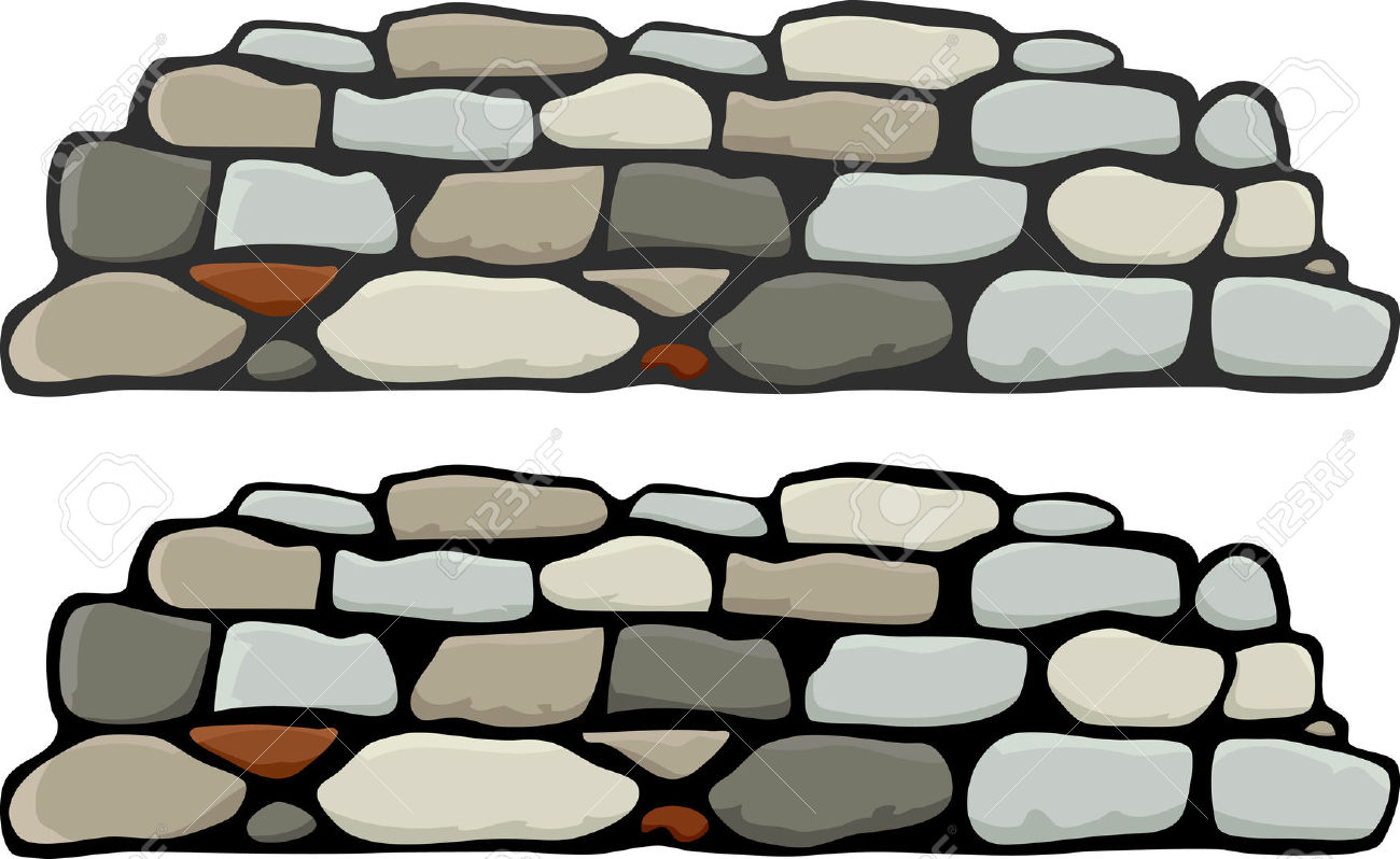 fence clipart rock