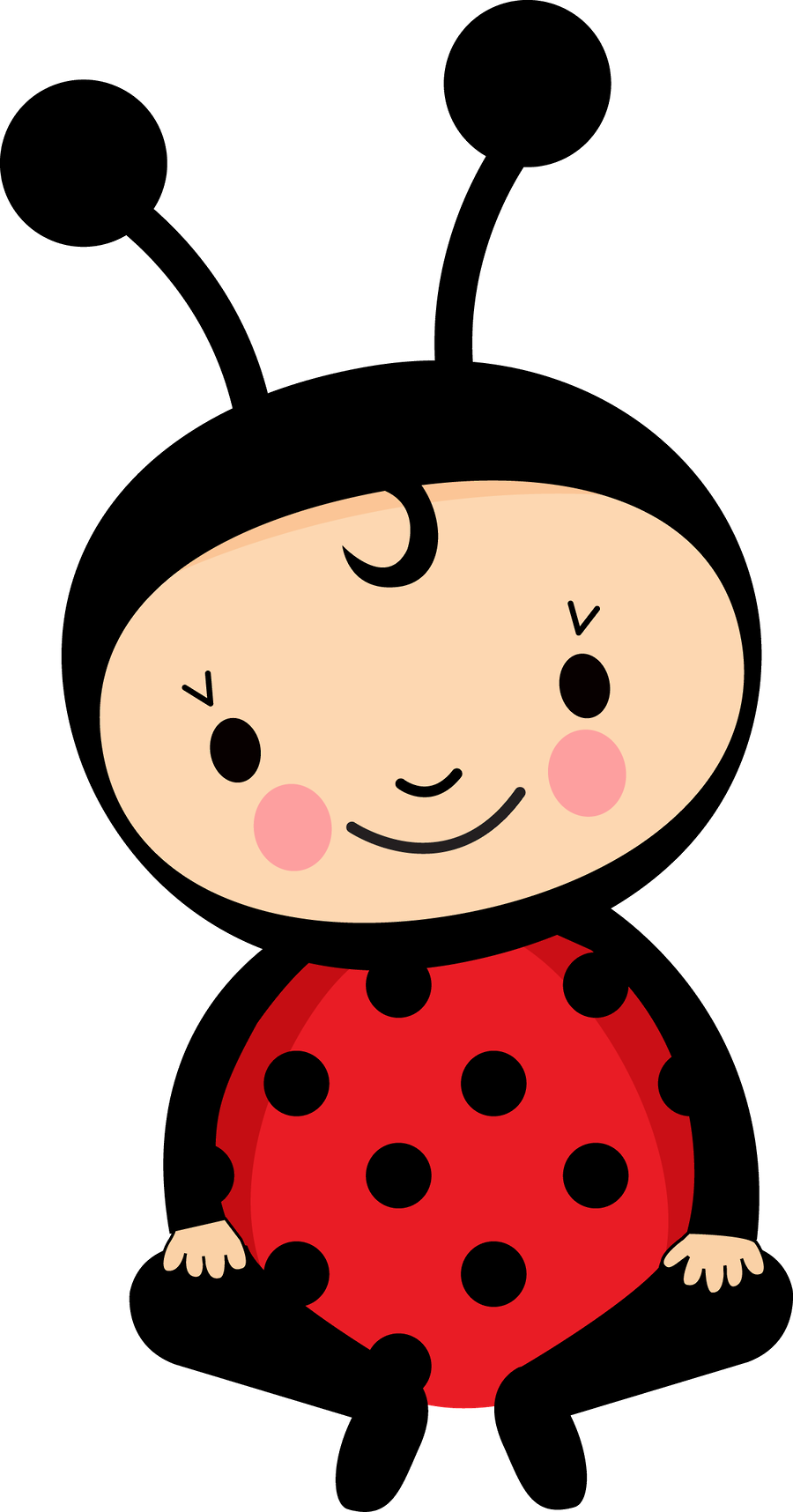 Costume ladybug girl