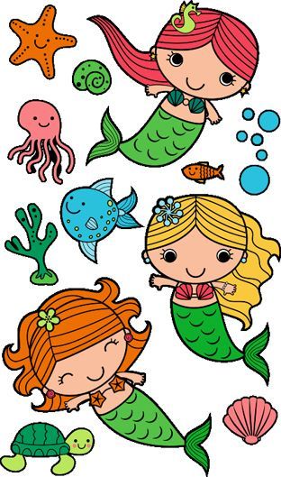 mermaid clipart easy