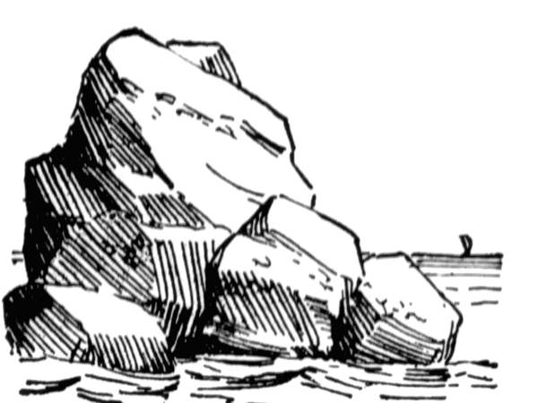ocean clipart rocks
