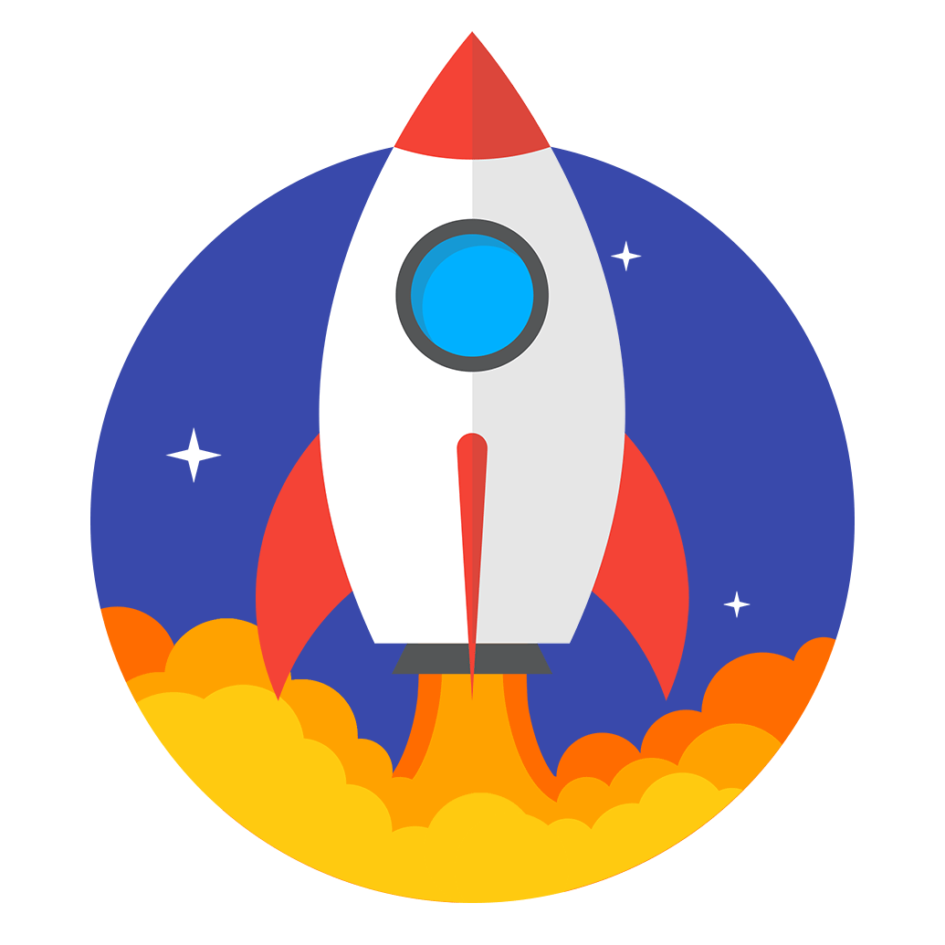 Cartoon Rocket Logo