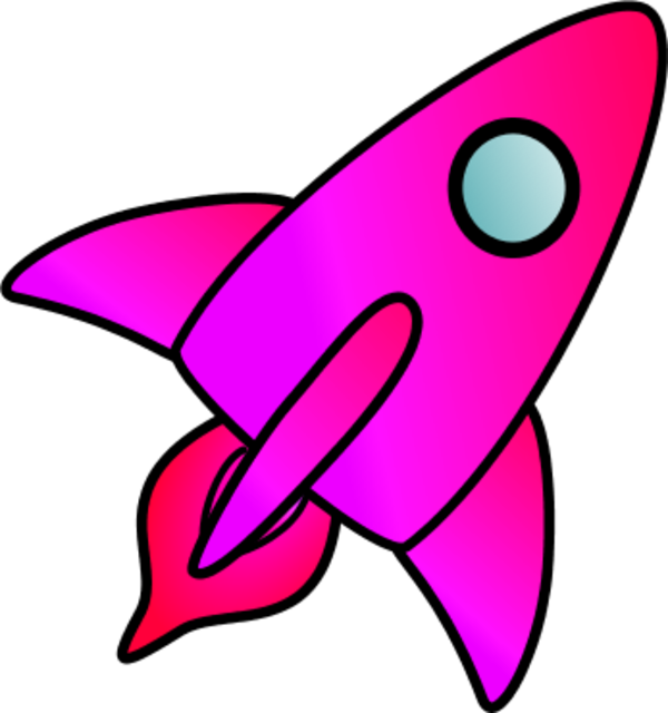 spaceship clipart pink