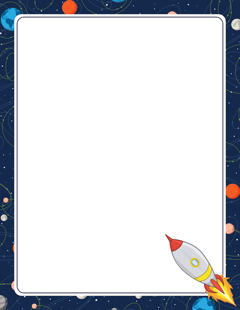 spaceship clipart border