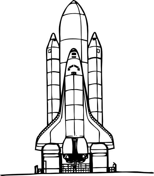 Clipart rocket drawing. Space shuttle liftoff clip