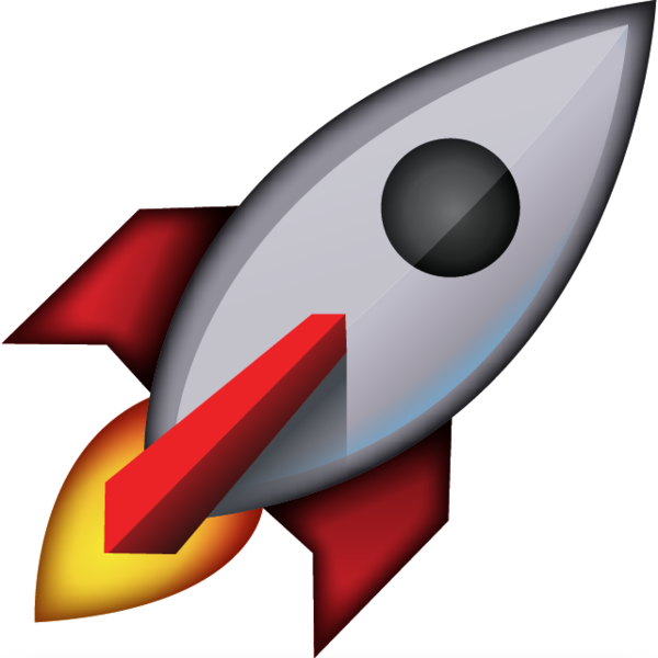 Blast off with this. Clipart rocket emoji