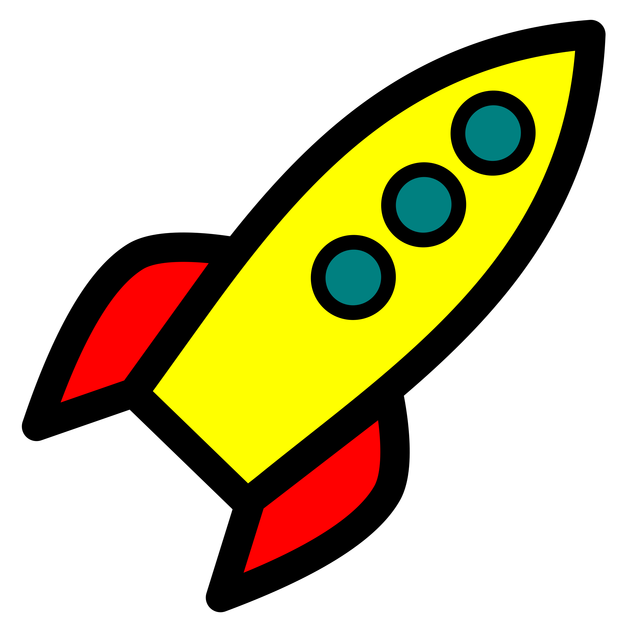 Red rocket icon. Spaceship clipart spacerocket
