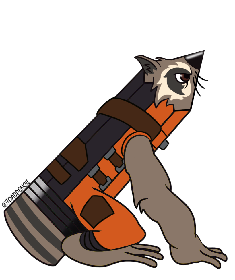 Raccoon toad pencil by. Clipart rocket guardians the galaxy