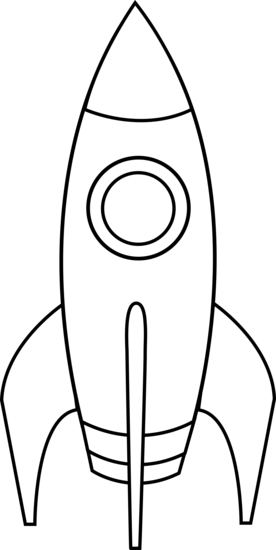 Clipart rocket line art. Colorable free clip 