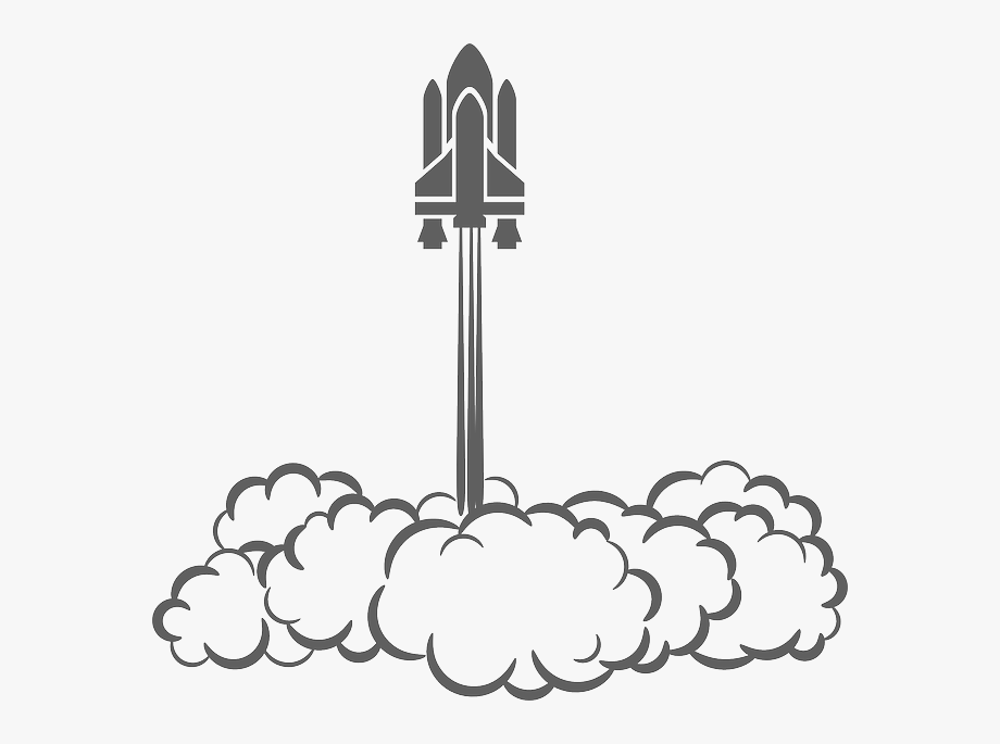 Spaceship smoke clip art. Clipart rocket rocket launch