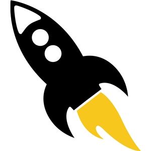 Baby cut files design. Clipart rocket silhouette