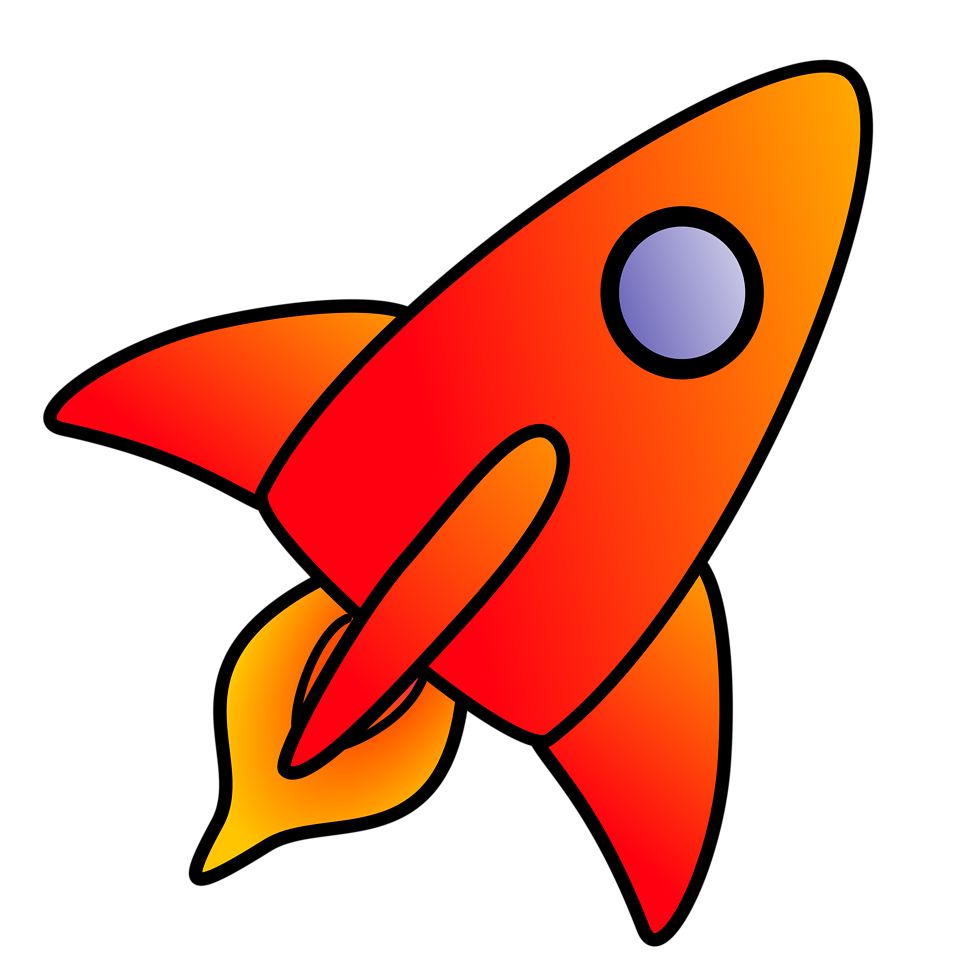 Clipart rocket space transportation. Free stock photo illustration