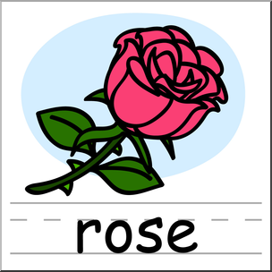 Clip art words color. Clipart rose basic