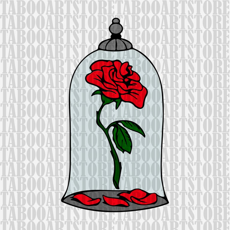 Clipart rose beauty and the beast. Svg disney eps 