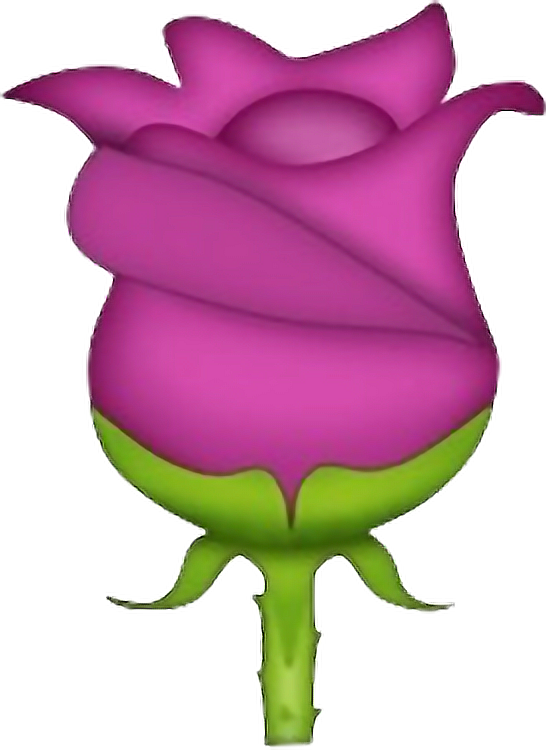 Clipart rose emoji. Tumblr pink purple flowerfreetoedit