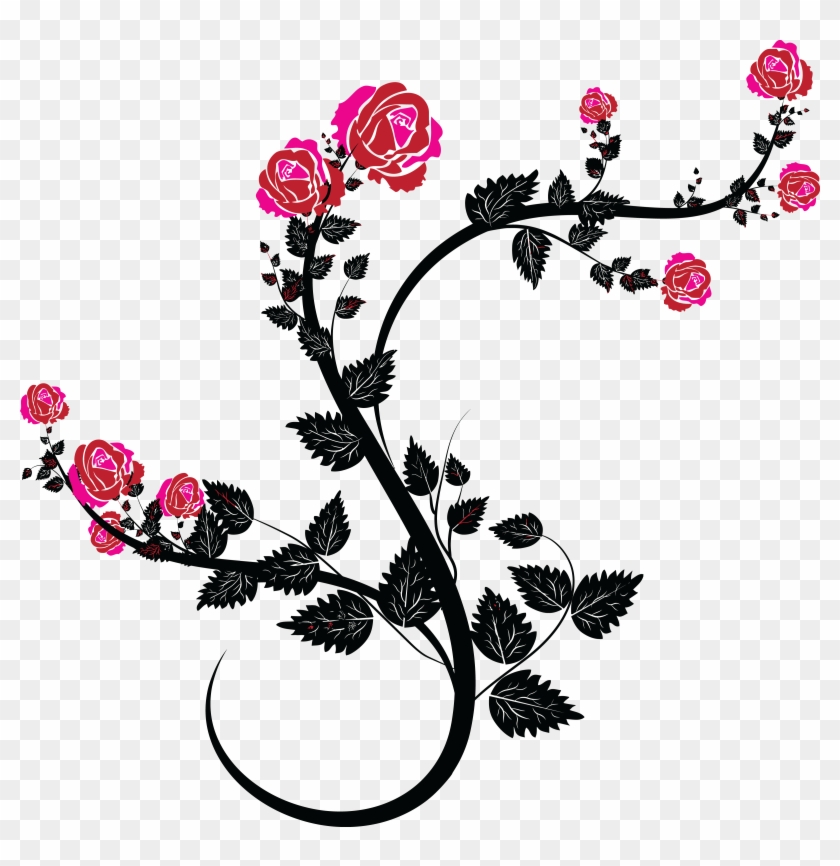 Rose x free clip. Clipart roses filigree