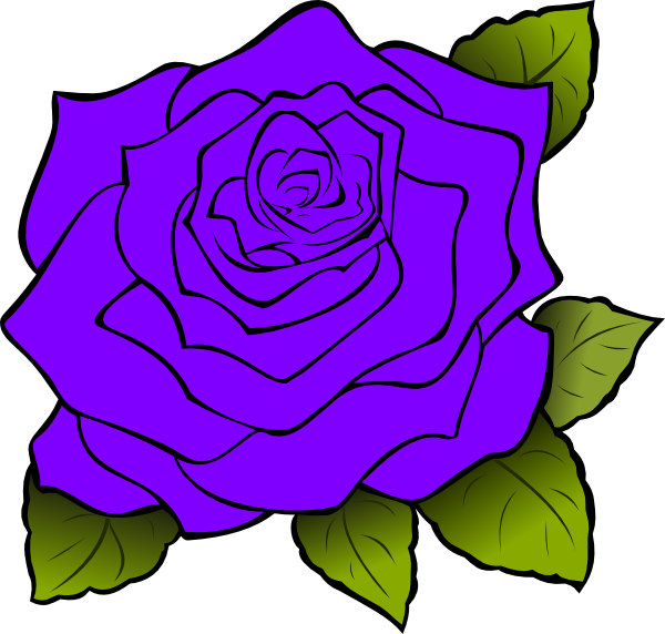 rose clipart purple