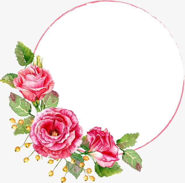 rose clipart circle