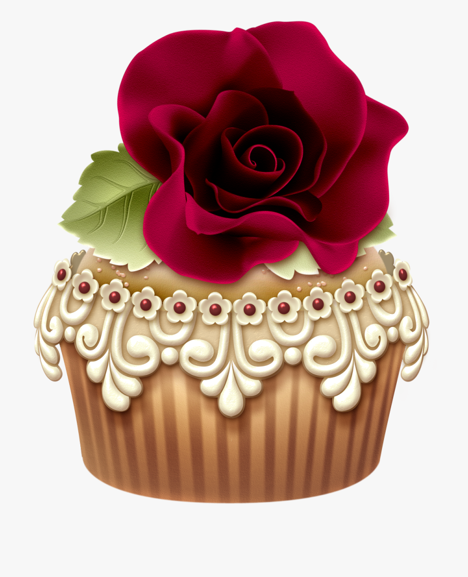 cupcake clipart rose