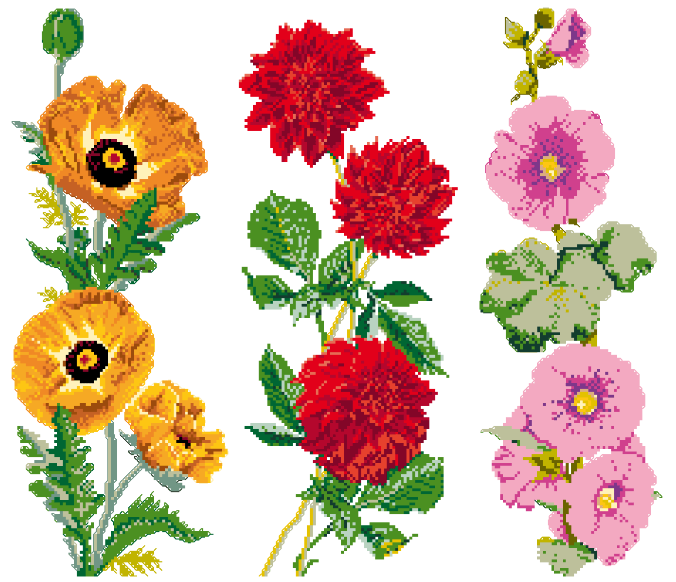 Clipart roses embroidery. Flowers for dyeing to