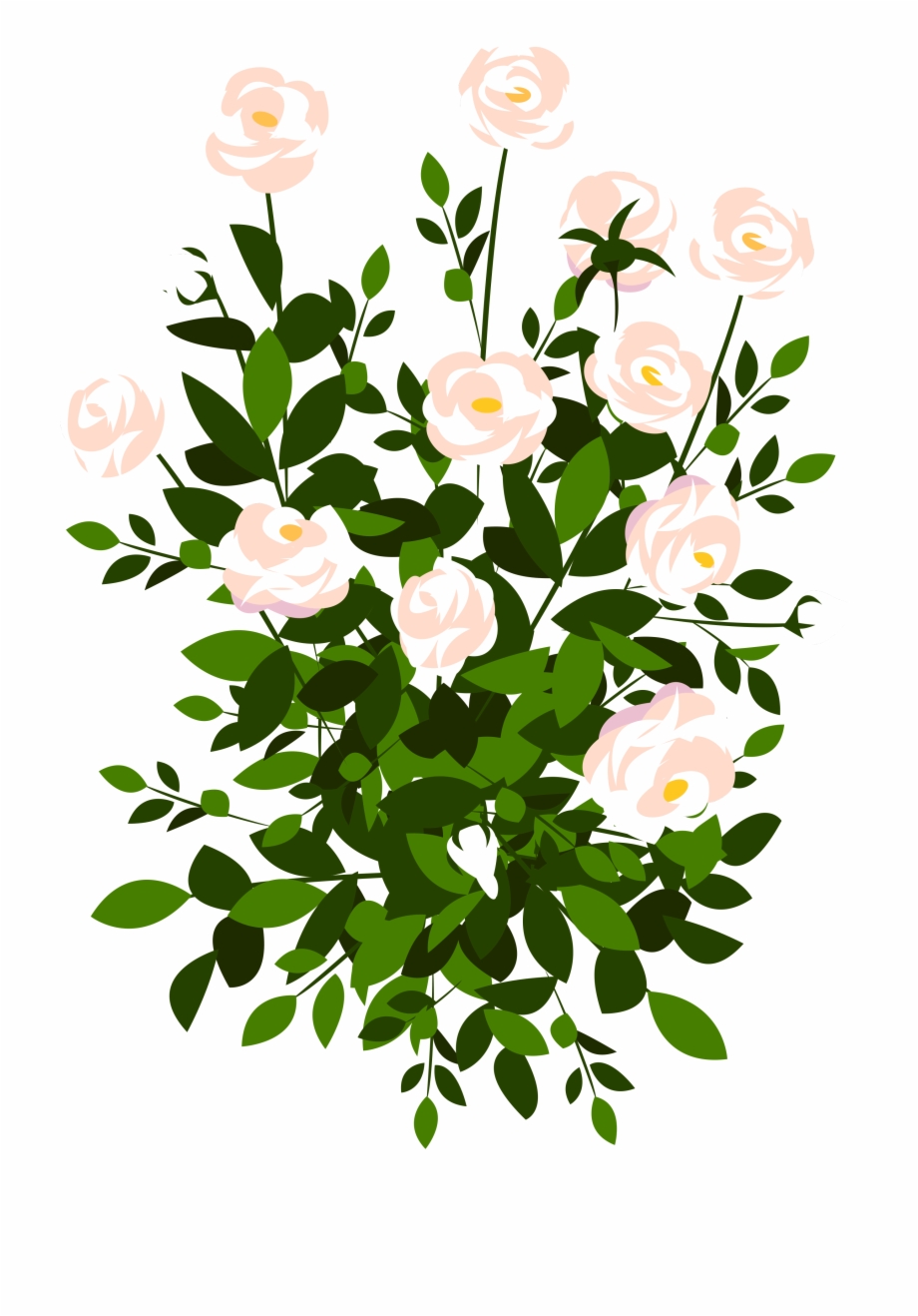 Whte png picture clip. Clipart roses rose bush