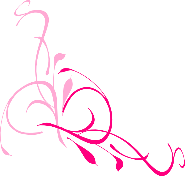 Magenta clip art floral. Clipart roses swirl