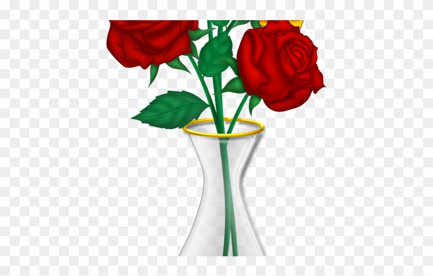 rose clipart vase