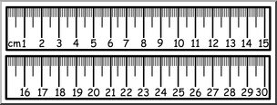 clipart ruler 30 cm