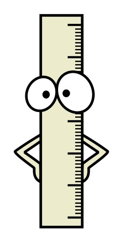 Drawing a cartoon . Clipart ruler animated