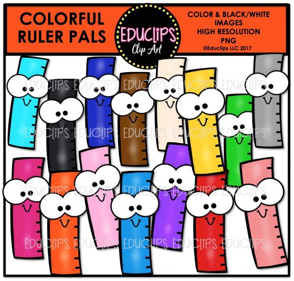 clipart ruler colored