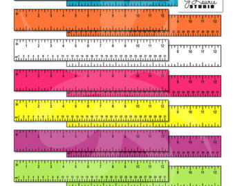 clipart ruler colored