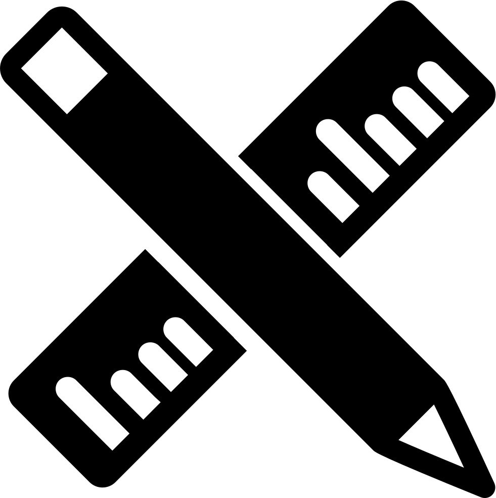 And pencil cross svg. Clipart ruler three