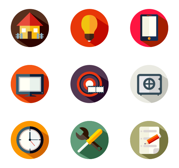 Clock icons free vector. Technology clipart symbol