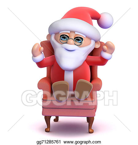 Clipart santa chair. Stock illustrations d sits
