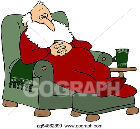 Stock illustration taking a. Clipart santa chair