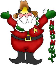 Santa clipart cowboy. Free christmas cliparts download