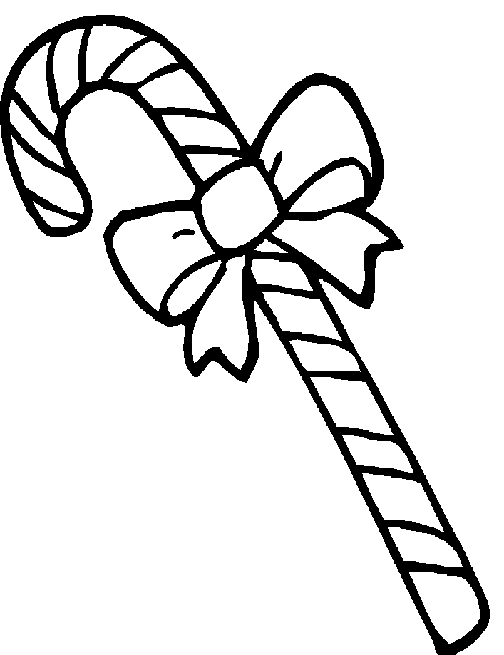 coloring clipart candy cane