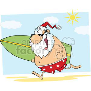 clipart santa fishing