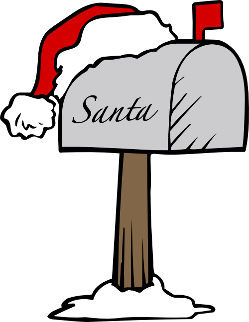 Santas free svg wpc. Clipart santa mailbox