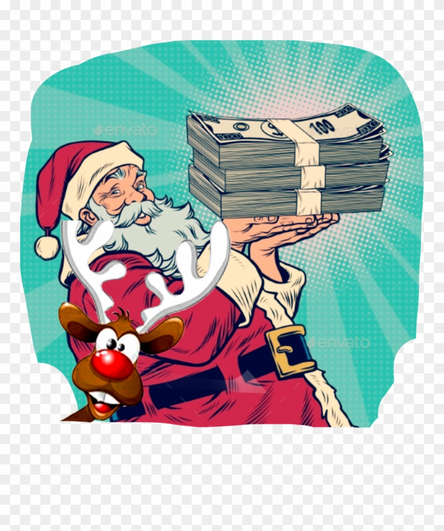 clipart santa money