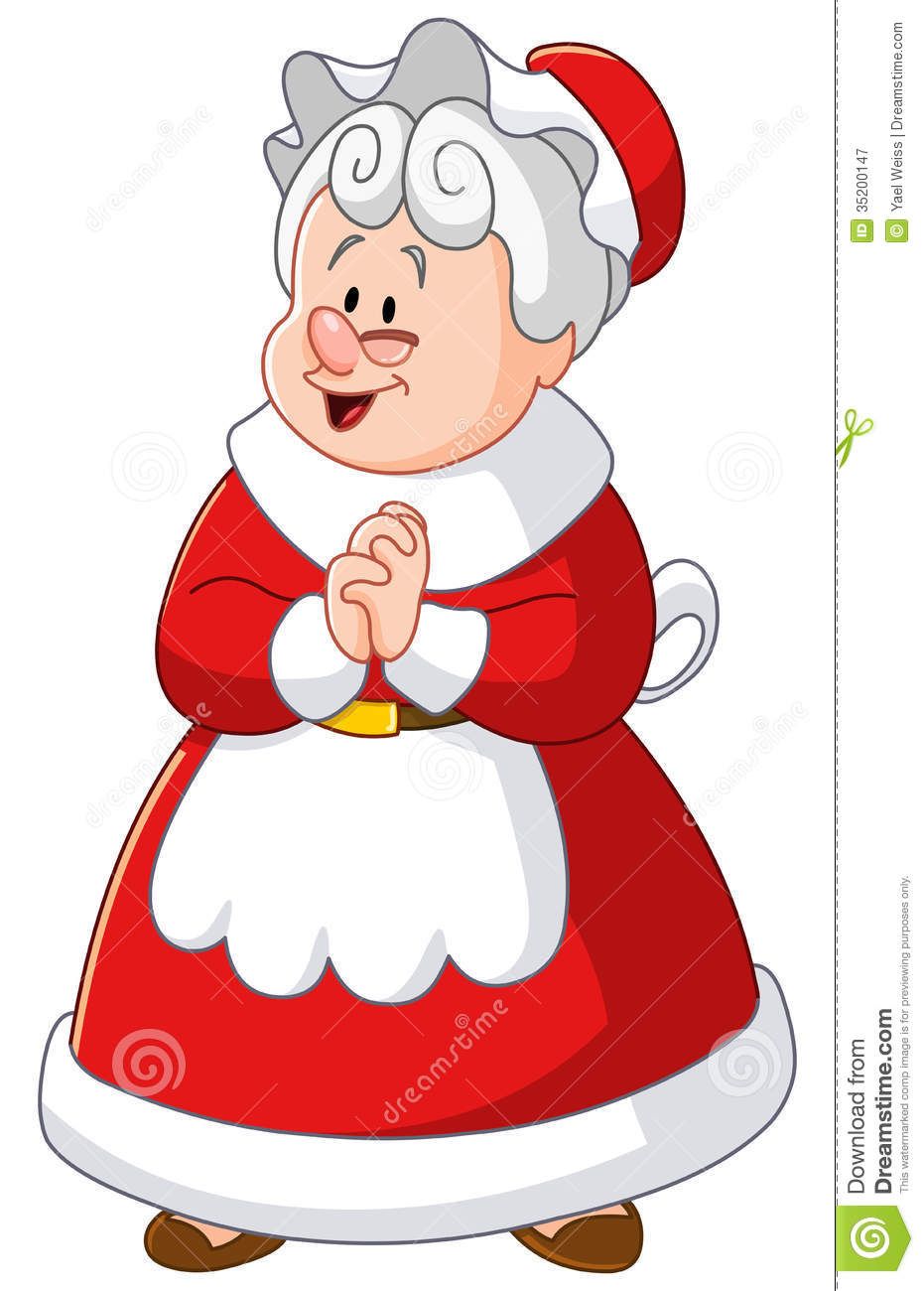 Holiday misc etch . Santa clipart mrs claus