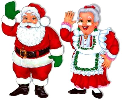 Clipart santa mrs claus. Free picture of download