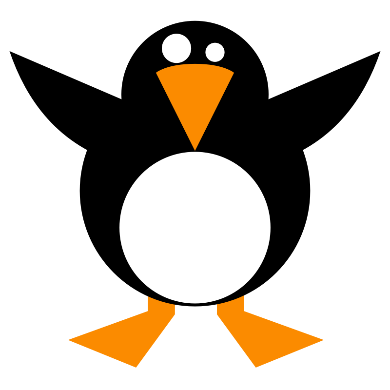clipart santa penguin