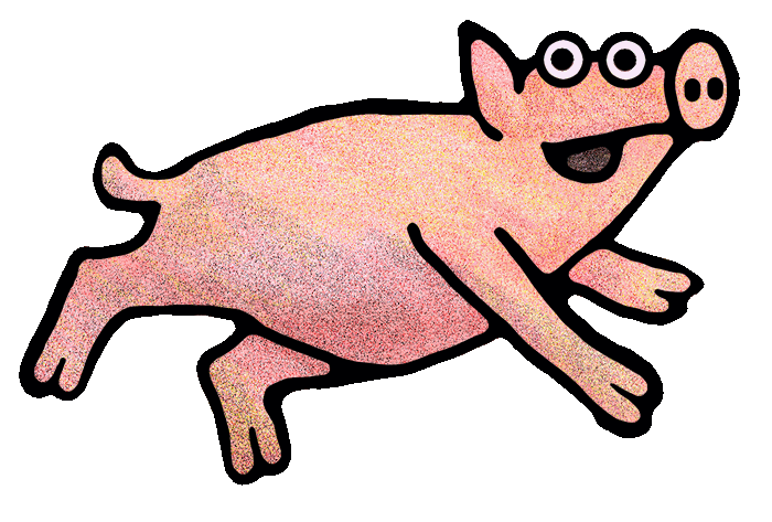 santa clipart pig