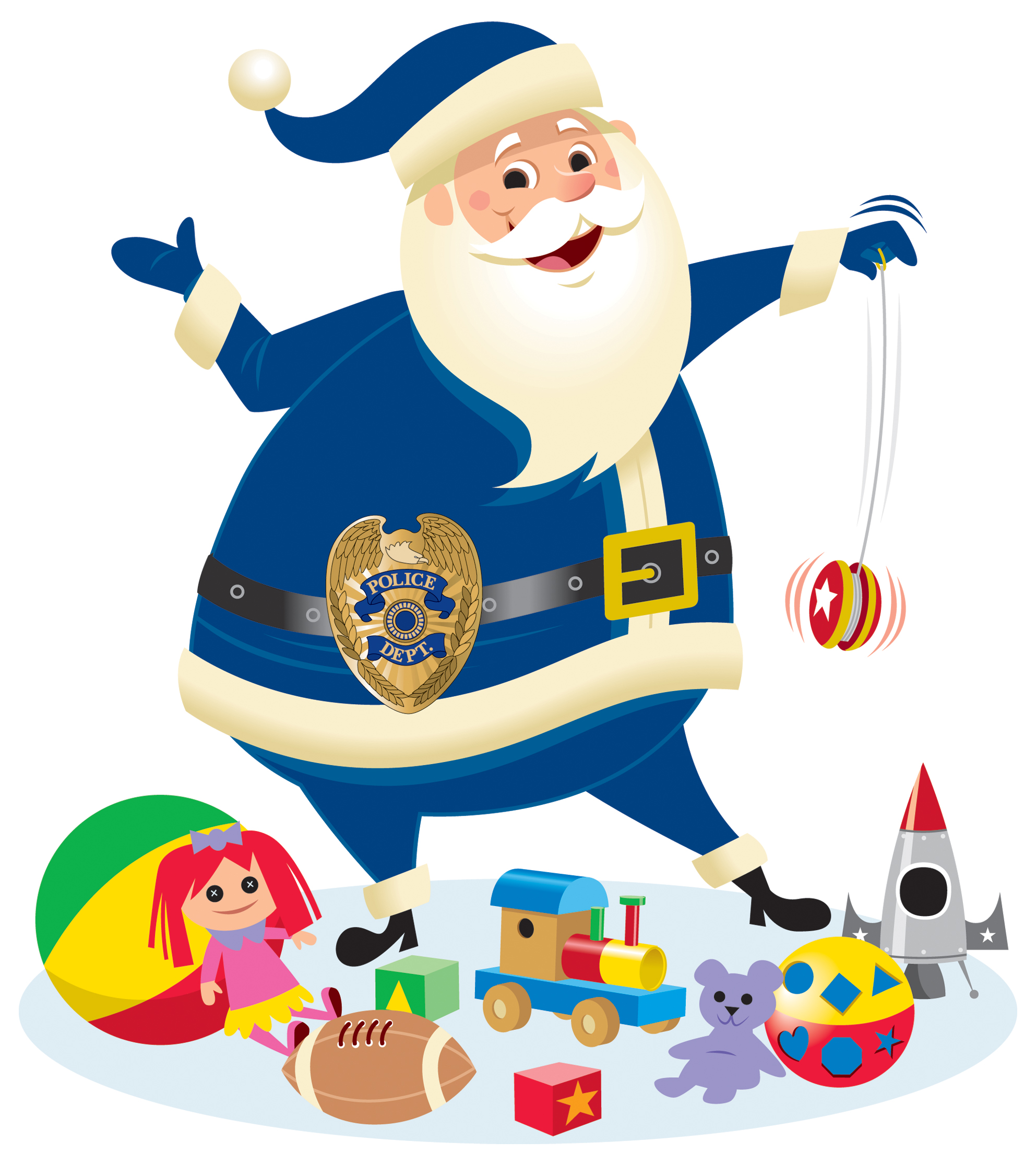 clipart santa police
